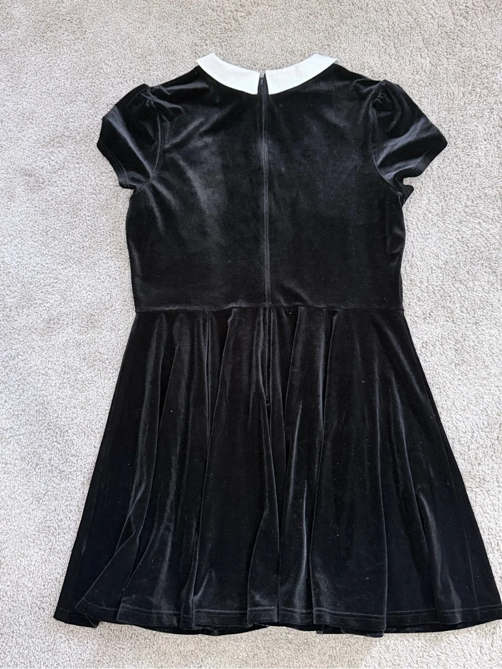 Hell Bunny Black Dress with White Peter Pan Collar - Picture 2 of 6